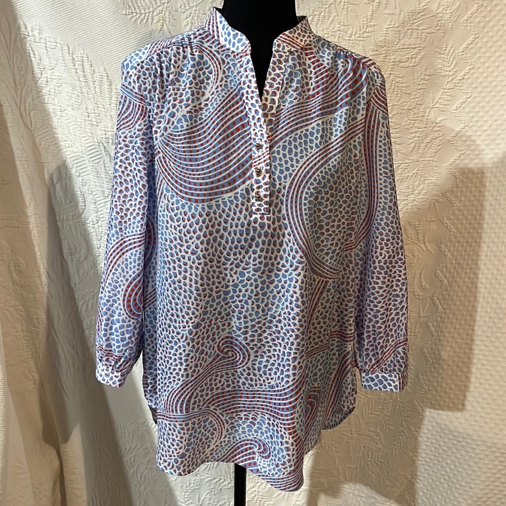Elizabeth McKay three quarter sleeve blouse, size 10